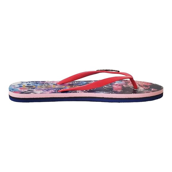 NWT BEBE AUTHENTIC TAMIA WOMEN'S BLUE CORAL THONG SLIP ON FLIP FLOPS SANDALS - Picture 6 of 9